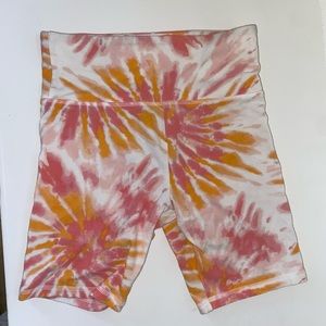 tye dye biker shorts